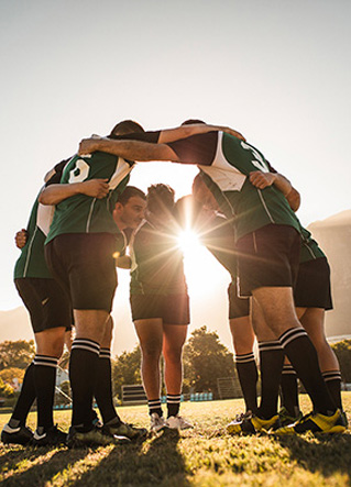 concertation de joueurs de rugby